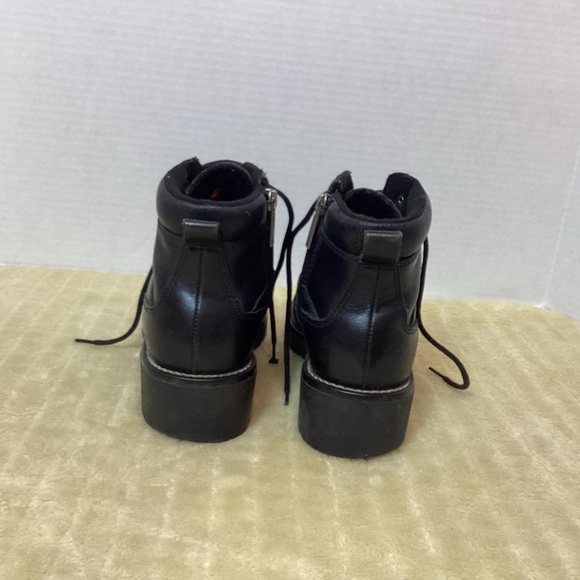 HARLEY DAVIDSON BLACKK LEATHER MOTORCYCLE BIKE BOOTS - Picture 13 of 16